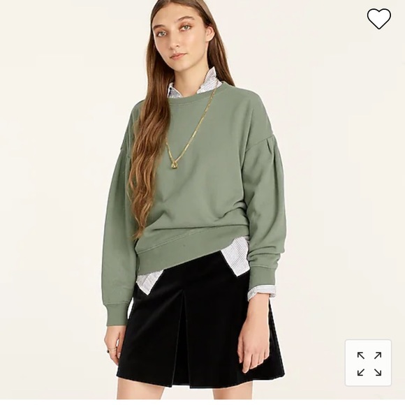 J. Crew University Terry Puff Sleeve Sweatshirt - Small - Picture 2 of 4